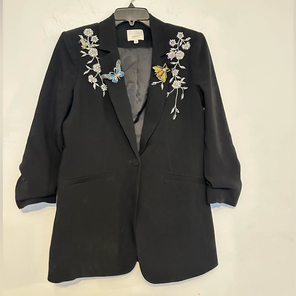 CINQ À SEPT Khloe Rhinestone Vine Blazer - Picture 5 of 9